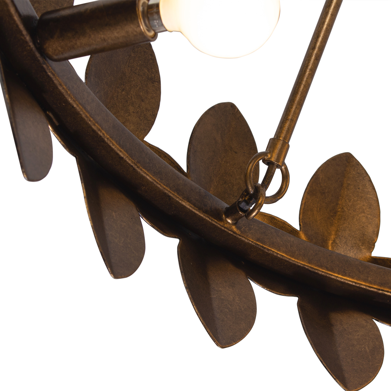 Vittoria 28-in 6 Light (40-watt) Pearlized Antique Brass Chandelier - Image 7