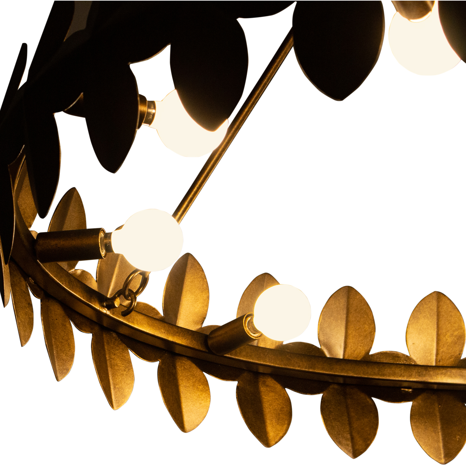 Vittoria 34-in 9 Light (40-watt) Pearlized Antique Brass Chandelier - Image 10