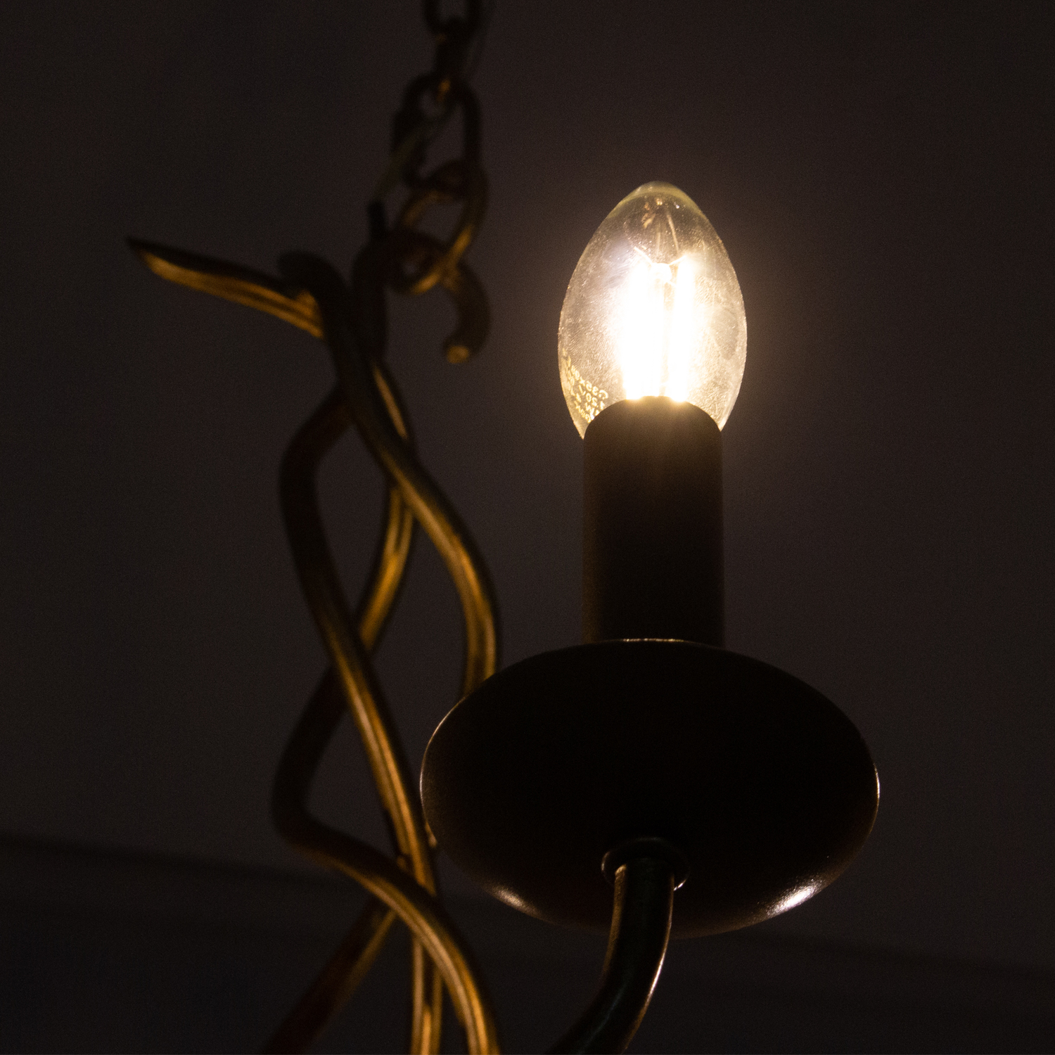 Rizo 28-in 6 Light (40-watt) Oil Rubbed Bronze Chandelier - Image 2