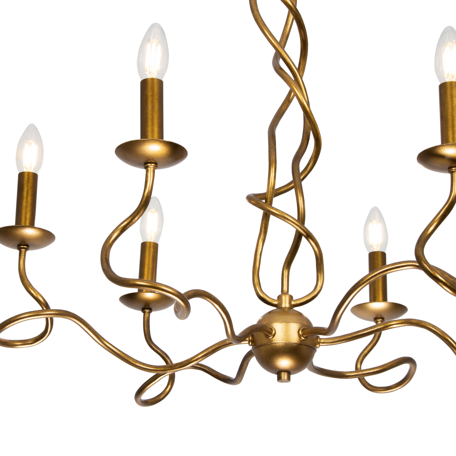 Rizo 28-in 6 Light (40-watt) Oil Rubbed Bronze Chandelier - Image 3