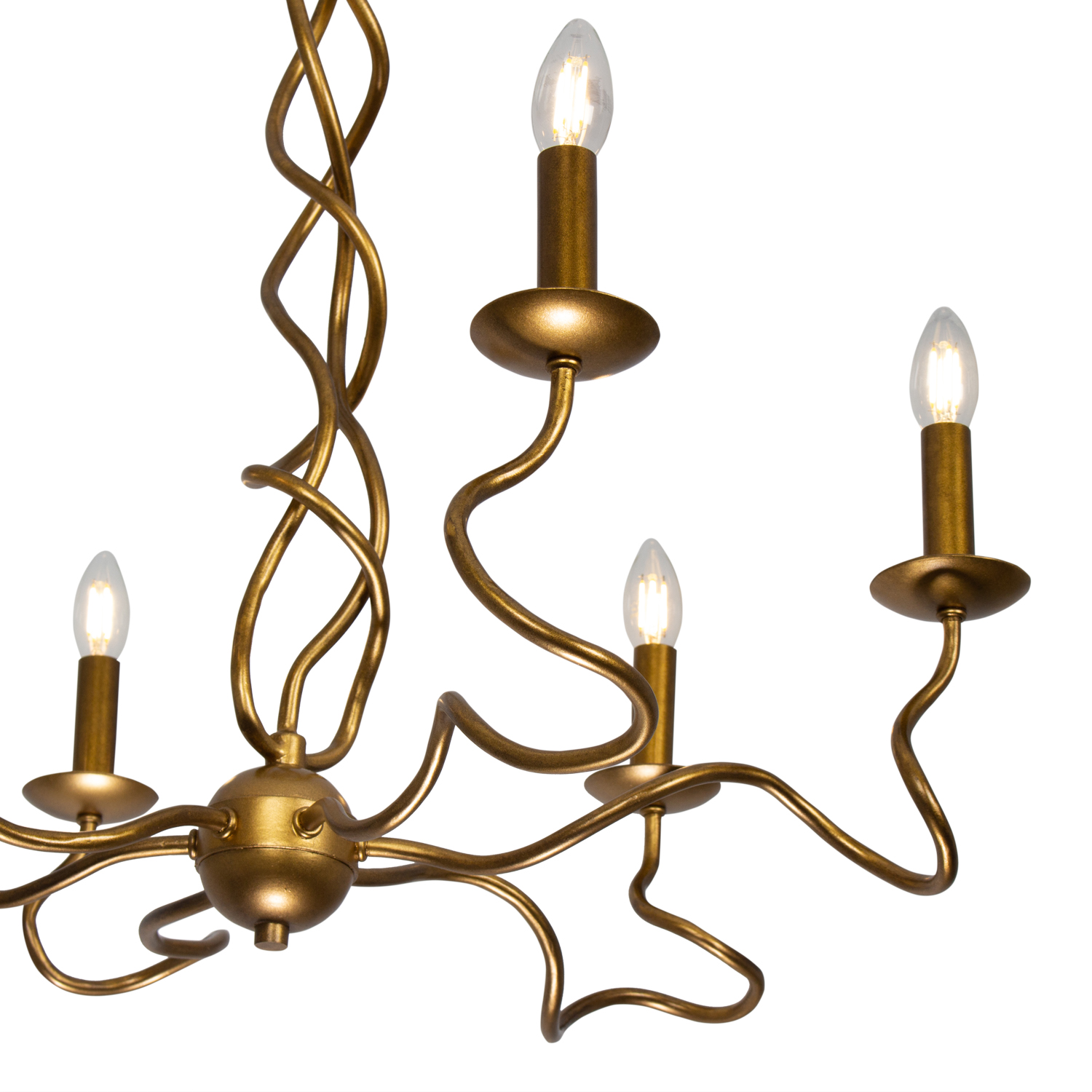 Rizo 28-in 6 Light (40-watt) Oil Rubbed Bronze Chandelier - Image 5