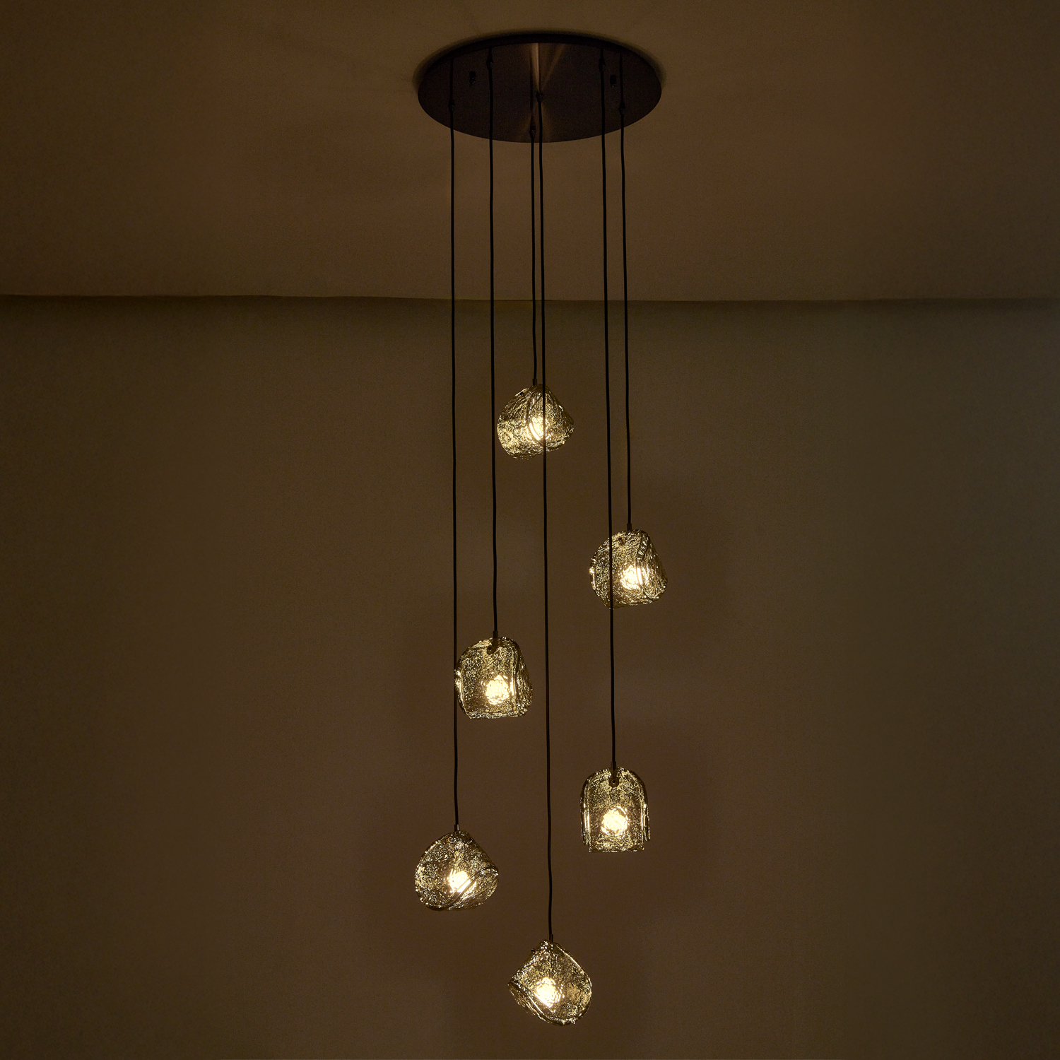 Pallina 24-in 6 Light (40-watt) Satin Black Nickel Chandelier - Image 9
