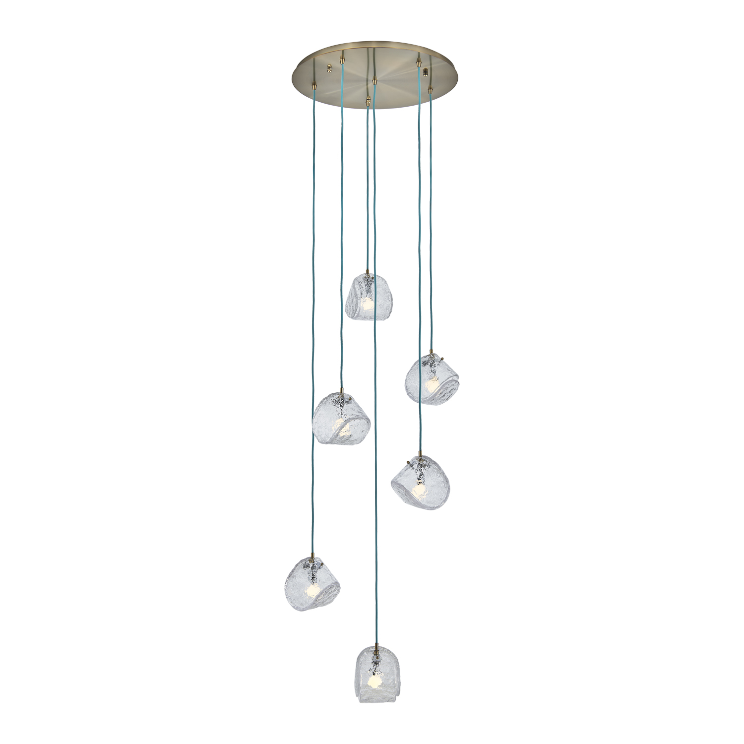 Pallina 24-in 6 Light (40-watt) Winter Brass Chandelier