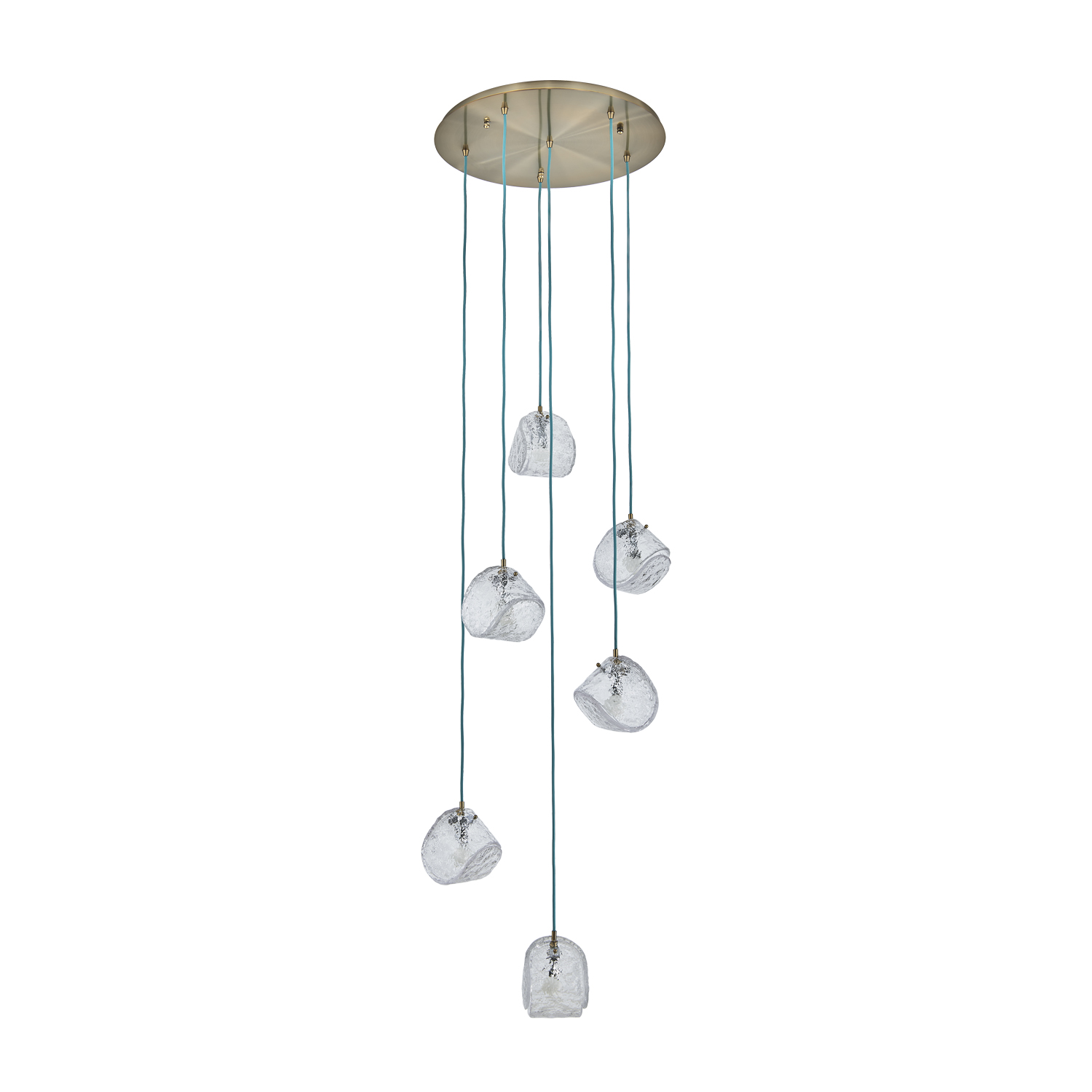 Pallina 24-in 6 Light (40-watt) Winter Brass Chandelier - Image 2