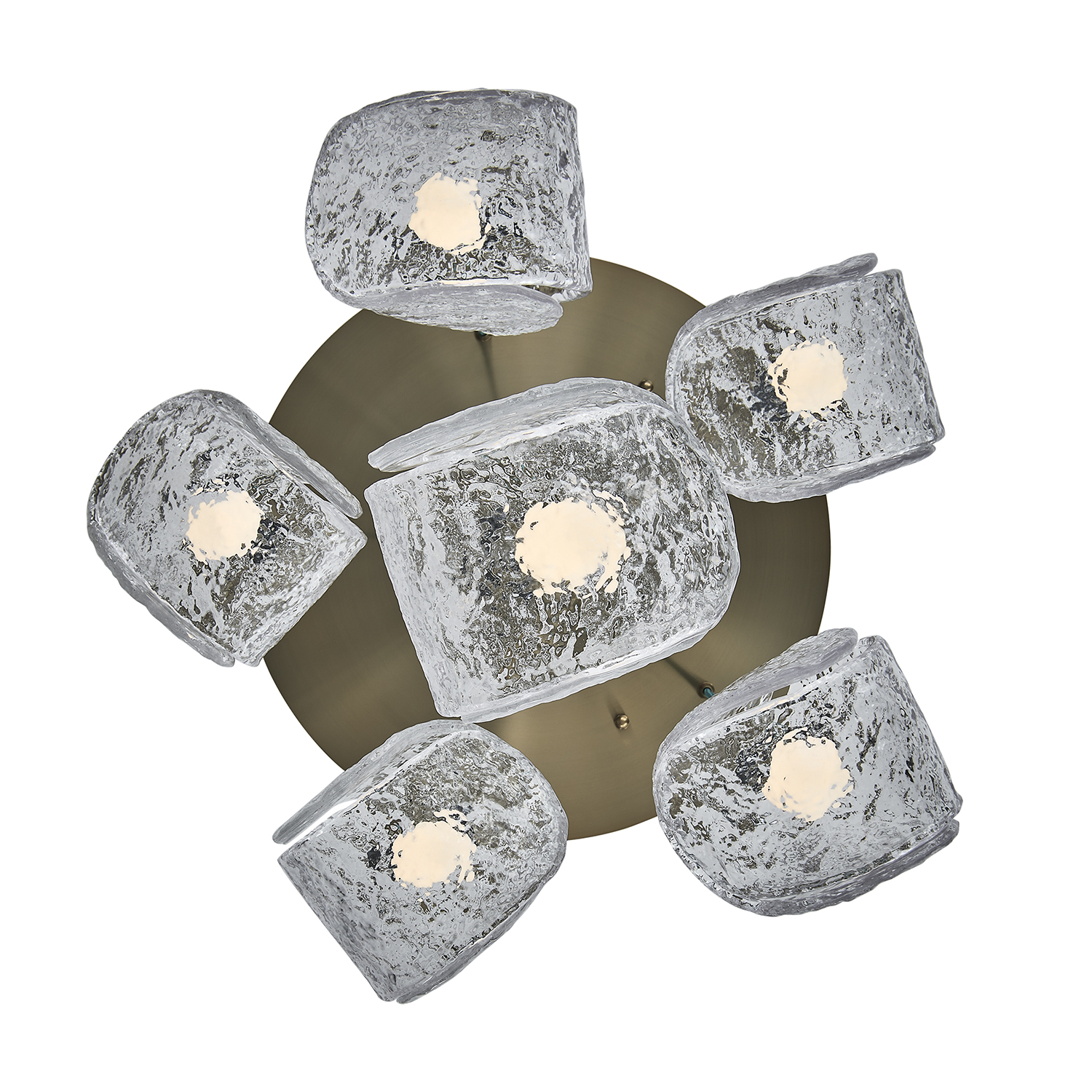 Pallina 24-in 6 Light (40-watt) Winter Brass Chandelier - Image 3