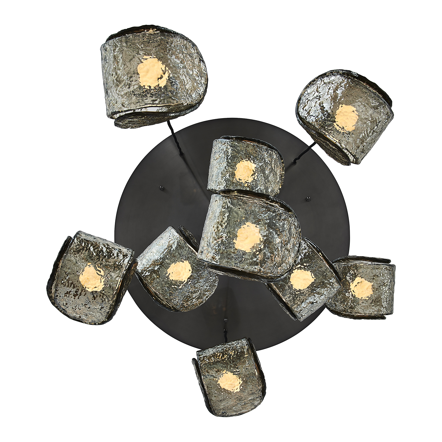 Pallina 32-in 9 Light (40-watt) Satin Black Nickel Chandelier - Image 3