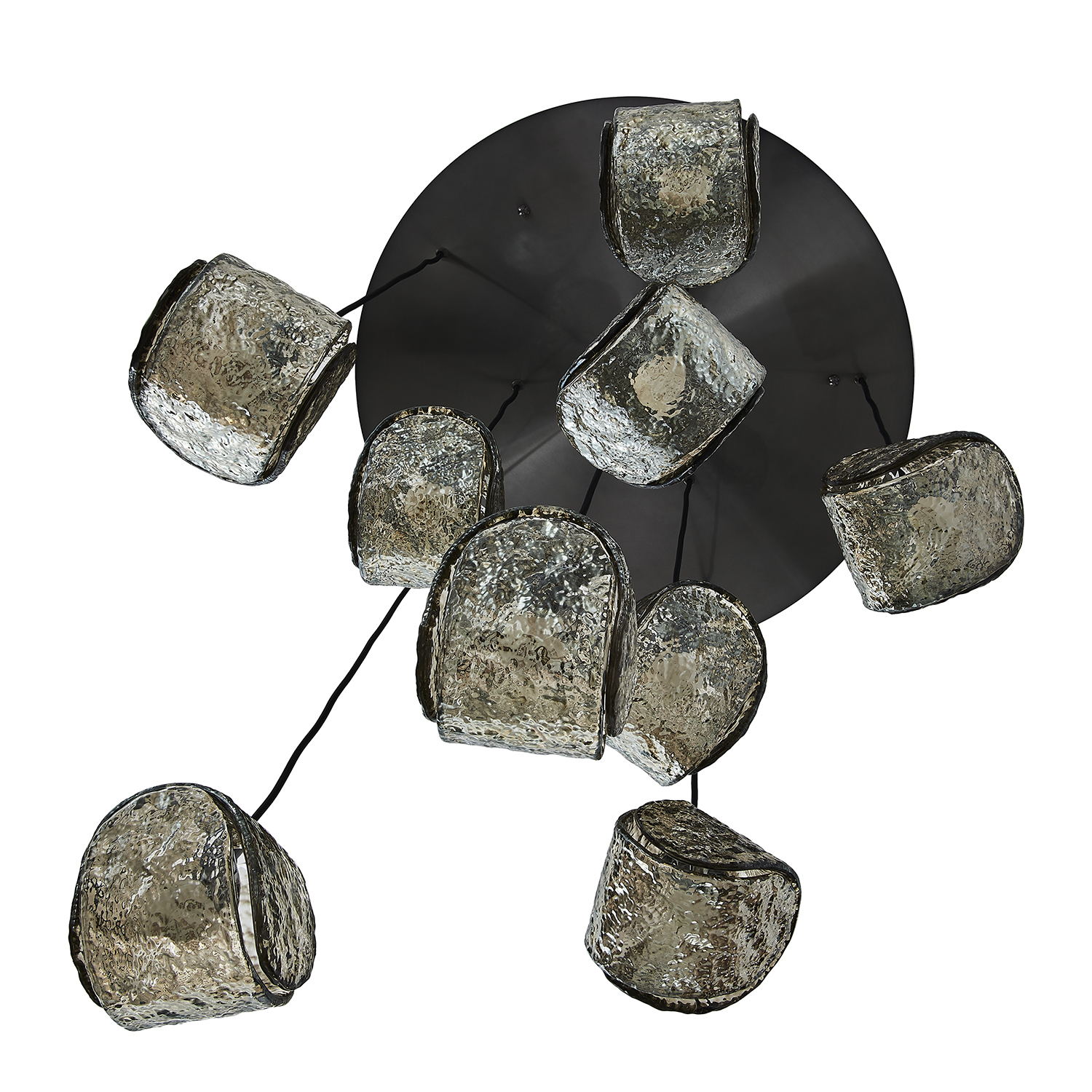 Pallina 32-in 9 Light (40-watt) Satin Black Nickel Chandelier - Image 4