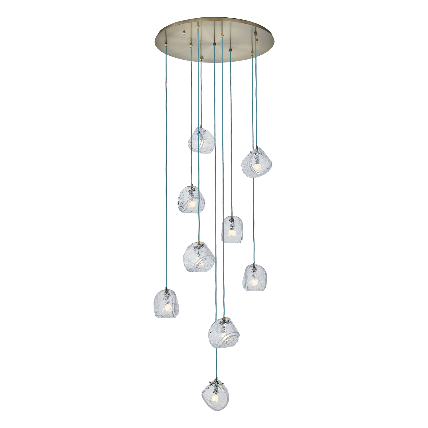 Pallina 32-in 9 Light (40-watt) Winter Brass Chandelier