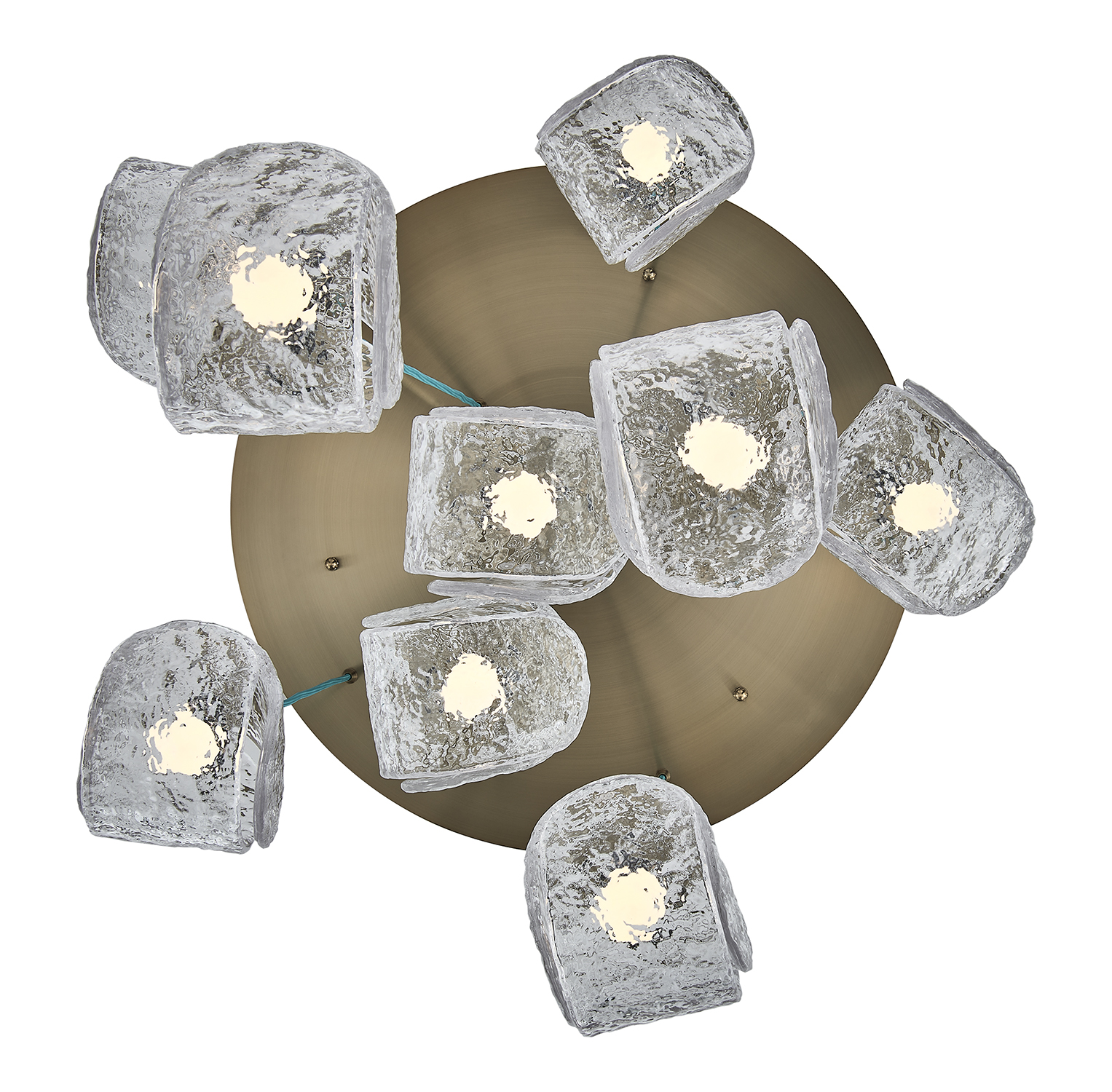 Pallina 32-in 9 Light (40-watt) Winter Brass Chandelier - Image 2