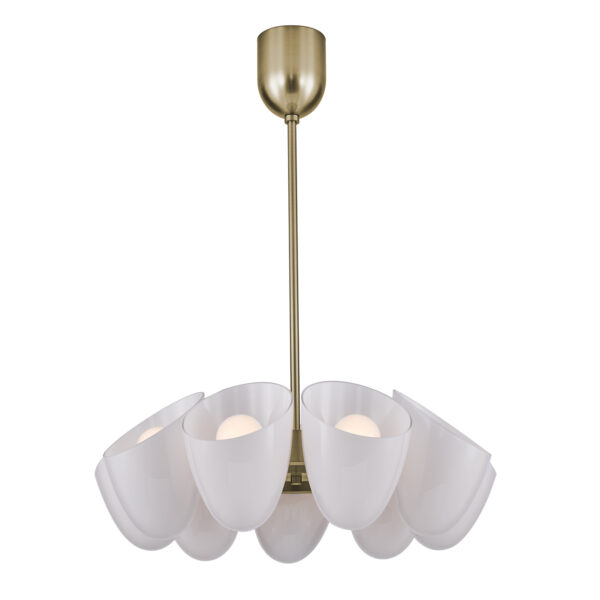 Cocoon 28-in 9 Light (40-watt) Winter Brass Chandelier