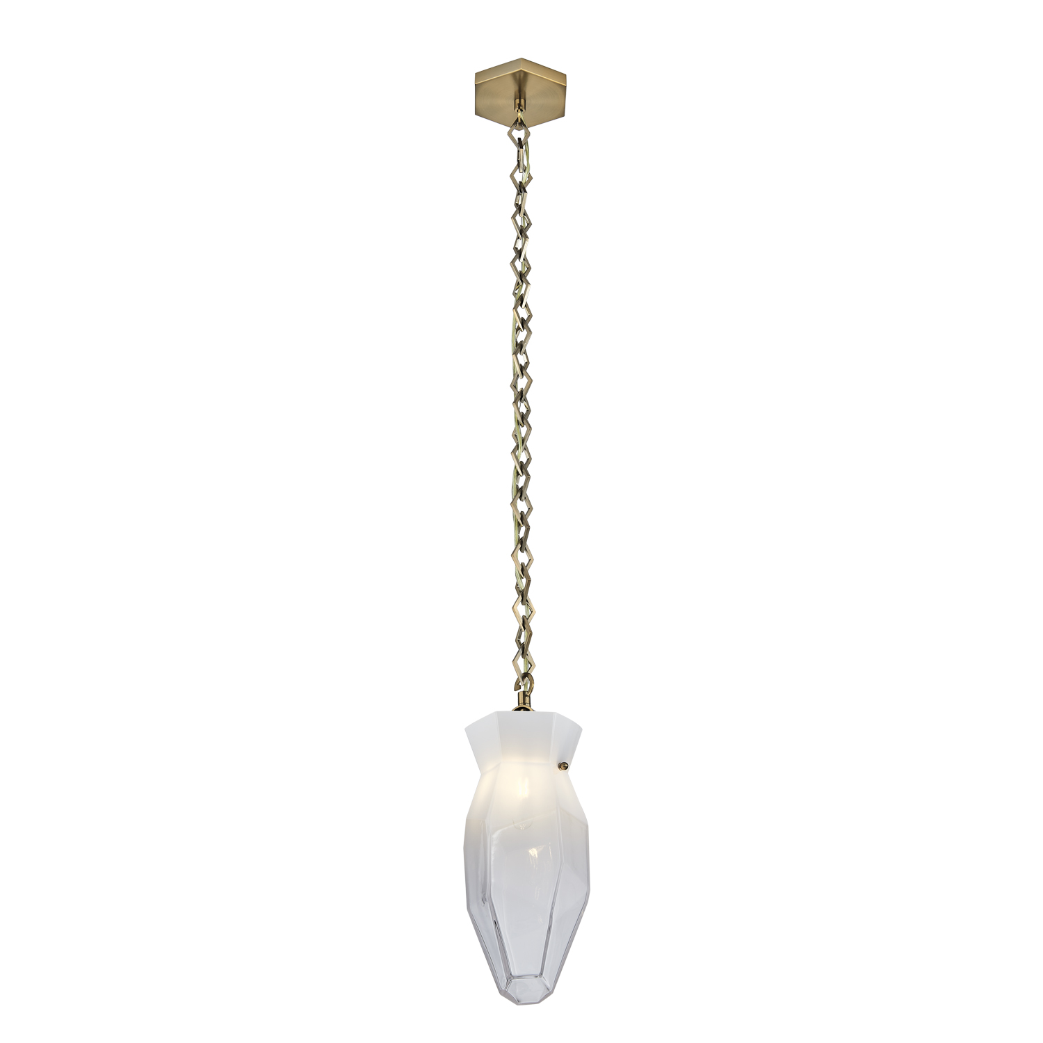 Bolsa 6.5-in 1 Light (40-watt) Winter Brass Pendant - Image 6
