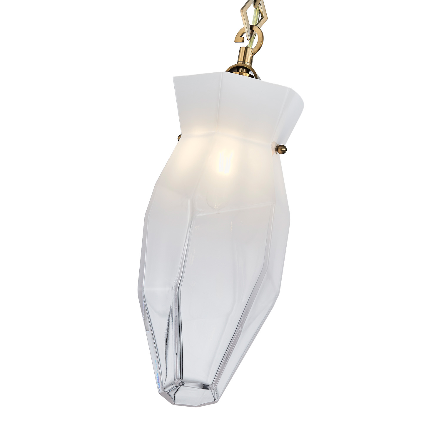 Bolsa 6.5-in 1 Light (40-watt) Winter Brass Pendant - Image 3