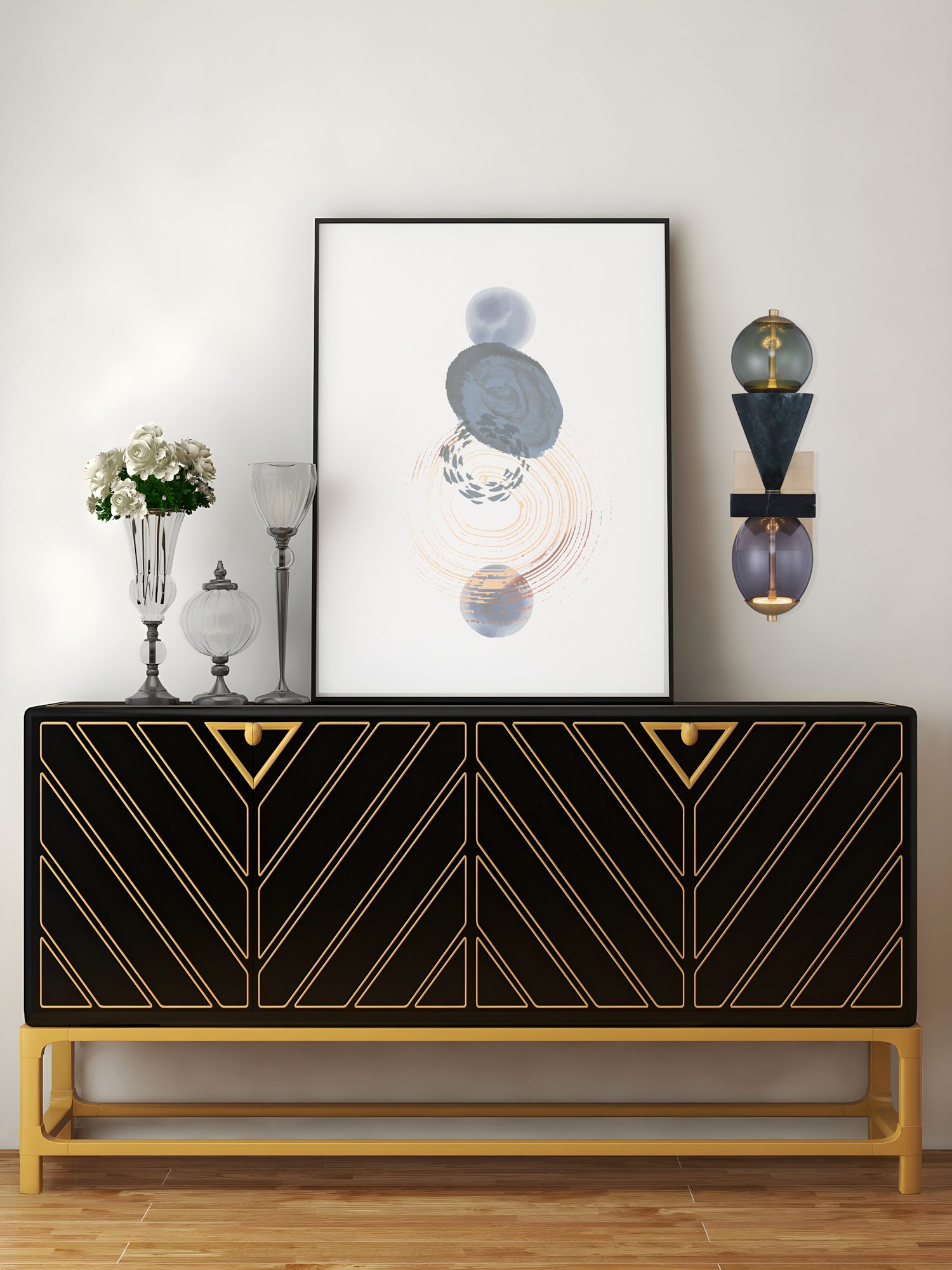 DEMI GREEN MARBLE WALL SCONCE - Image 6