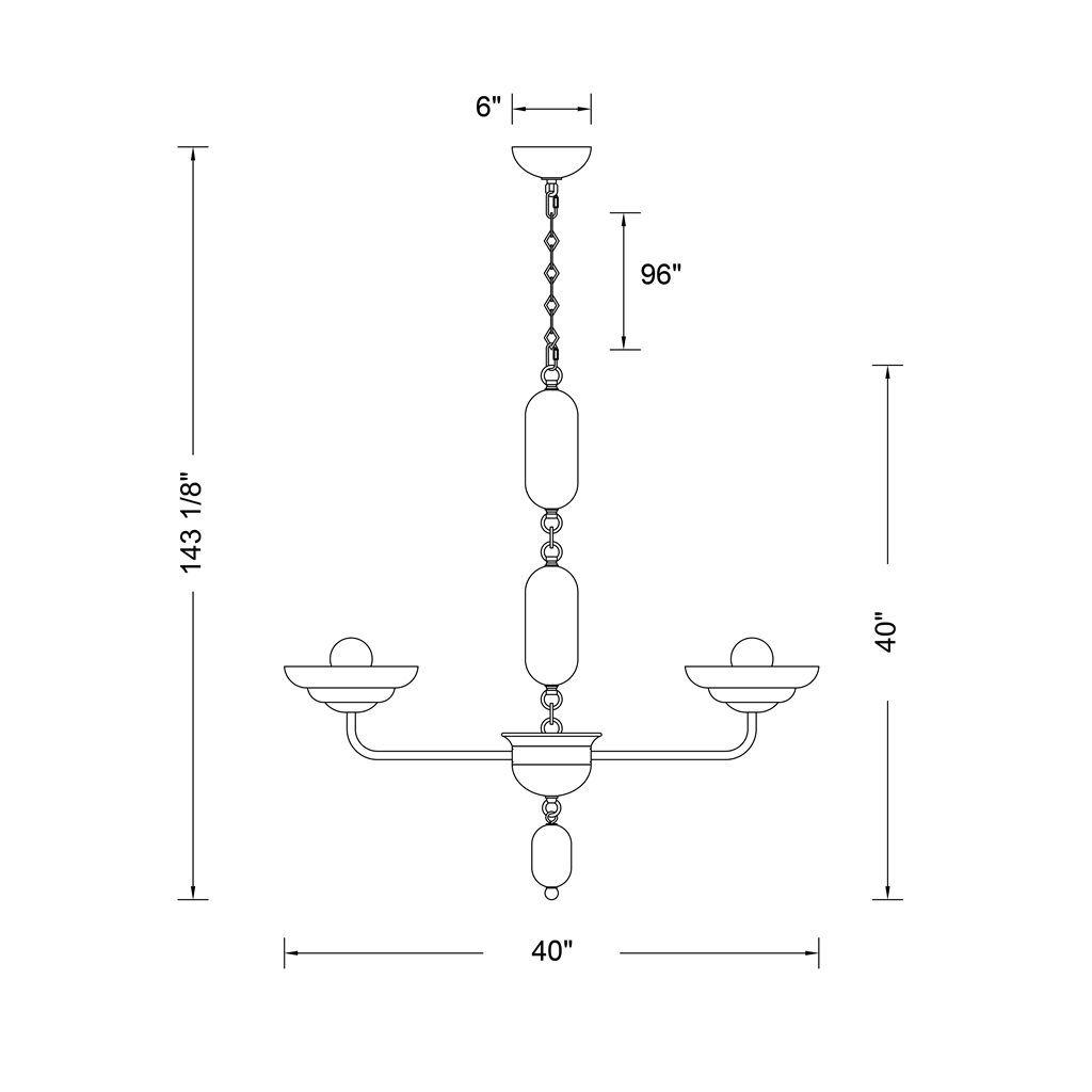 Verde 40-in 6 Light (40-watt) Satin Brass Chandelier - Image 12