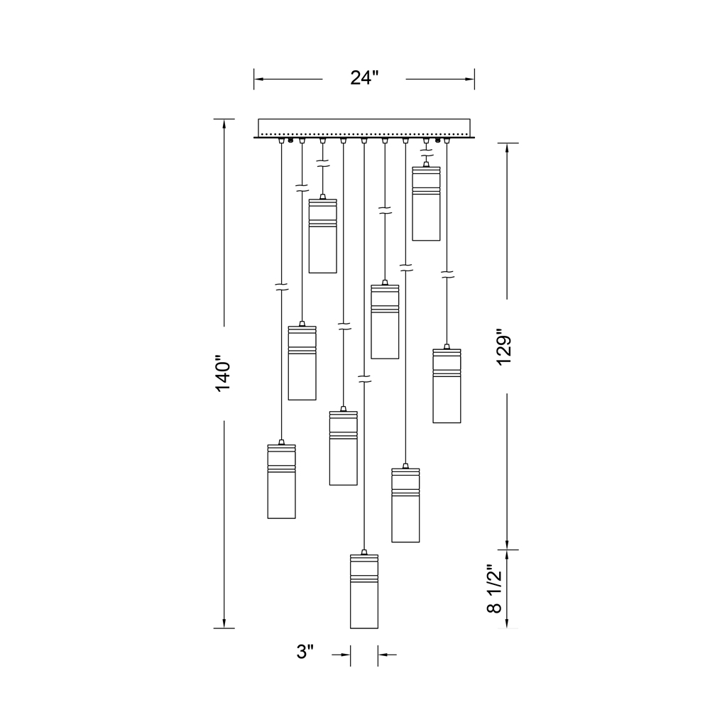 Kiriko 24-in (54-watt) LED Winter Brass Chandelier - Image 7