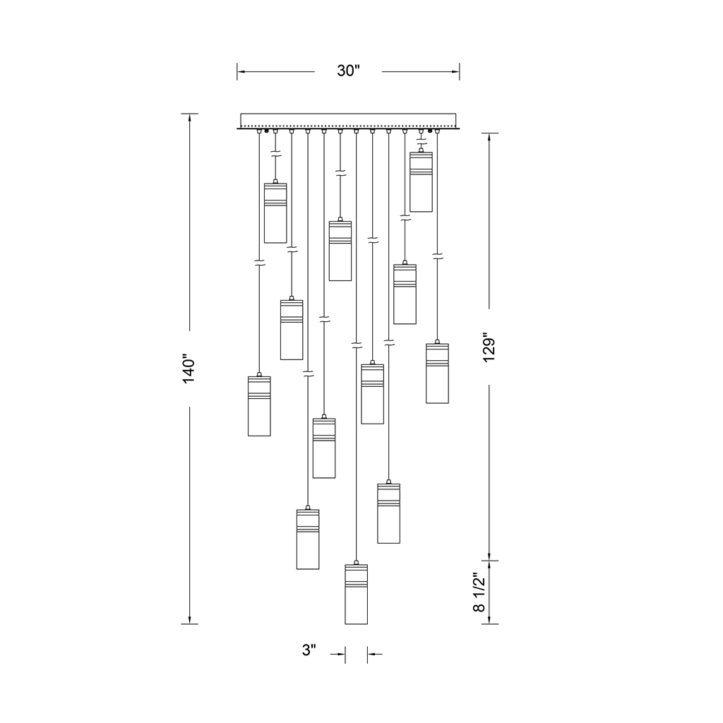 Kiriko 30-in (72-watt) LED Winter Brass Chandelier - Image 11