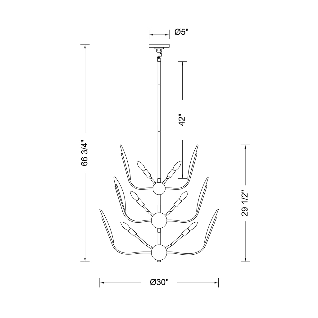 Autumna 29.5-in 22 Light (40-watt) Brushed Champagne Gold Chandelier - Image 10