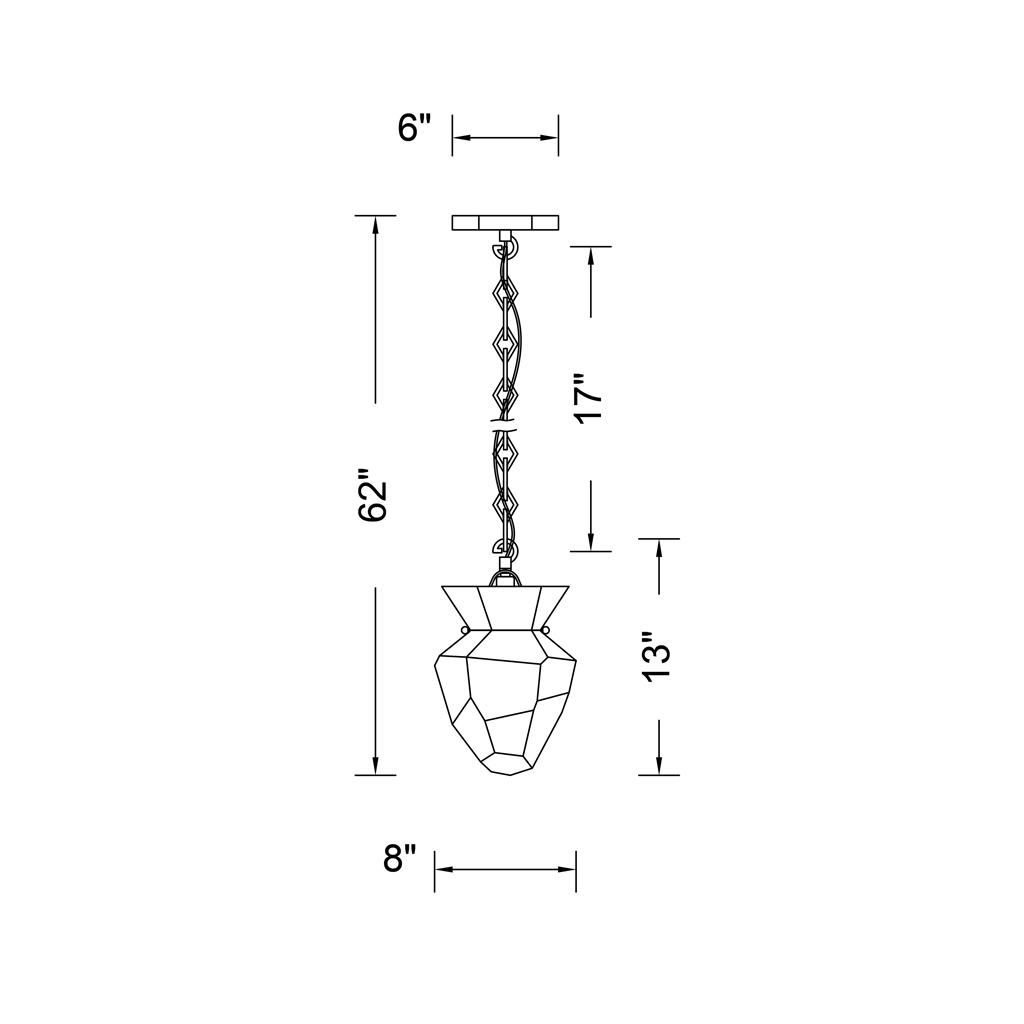 Bolsa 8-in 1 Light (40-watt) Winter Brass Pendant - Image 9
