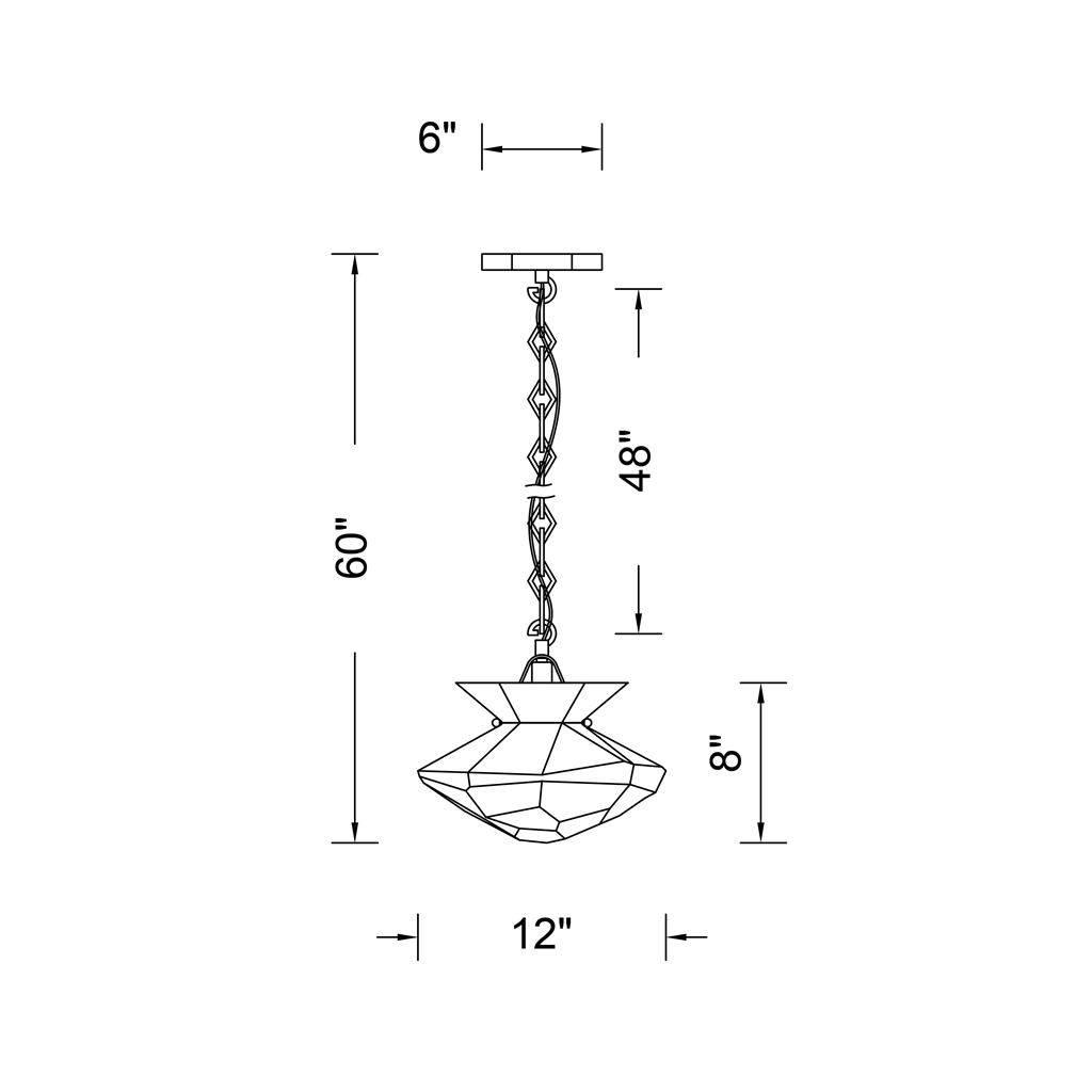 Bolsa 12-in 1 Light (40-watt) Winter Brass Pendant - Image 8