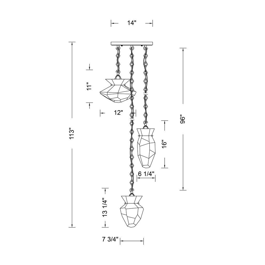 Bolsa 21.25-in 3 Light (40-watt) Winter Brass Chandelier - Image 2