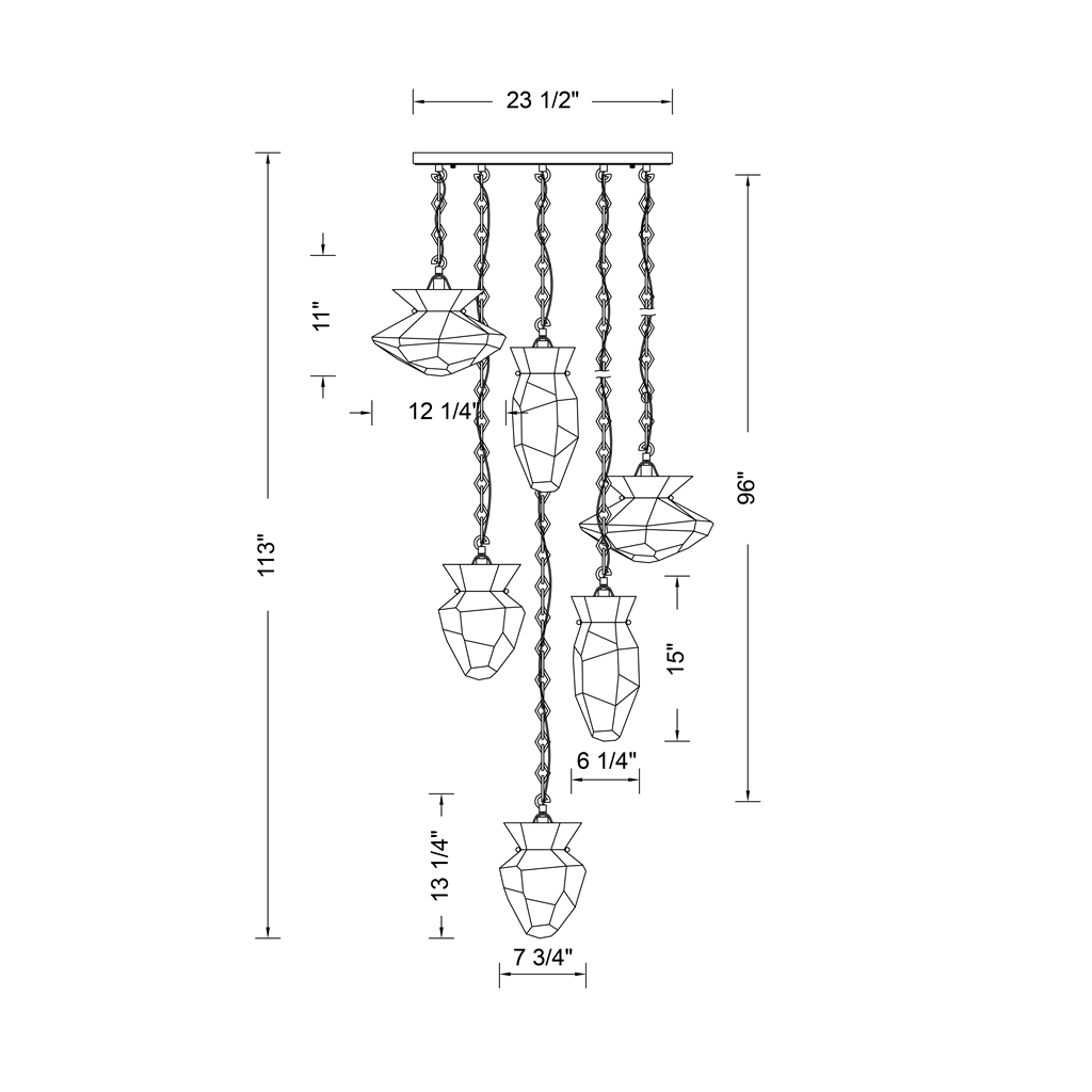 Bolsa 31-in 6 Light (40-watt) Winter Brass Chandelier - Image 2