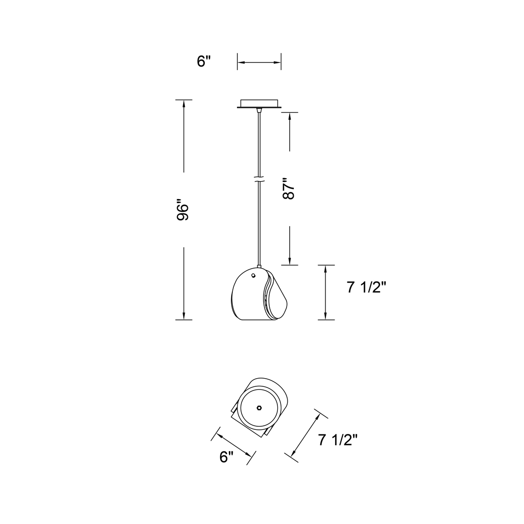 Pallina 7.5-in 1 Light (40-watt) Satin Black Nickel Pendant - Image 9