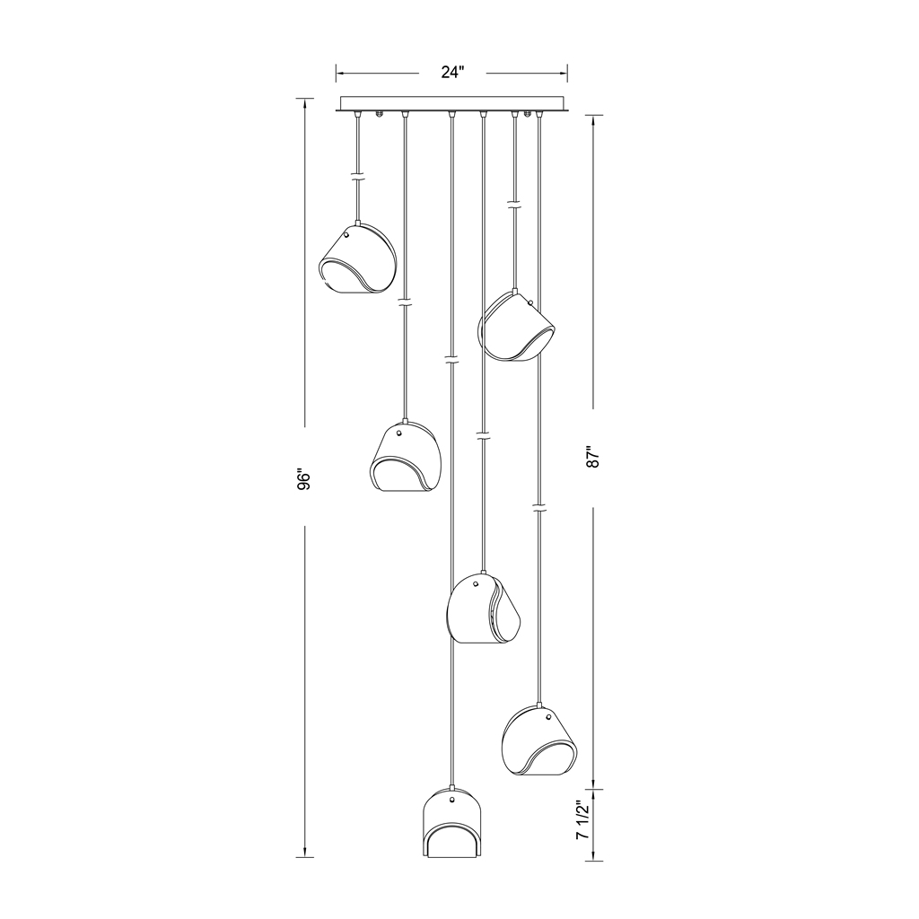 Pallina 24-in 6 Light (40-watt) Winter Brass Chandelier - Image 2