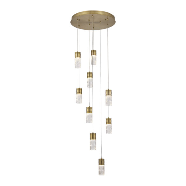 Kiriko 24-in (54-watt) LED Winter Brass Chandelier