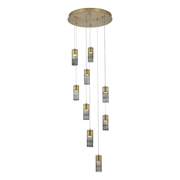 Kiriko 24-in (54-watt) LED Winter Brass Chandelier